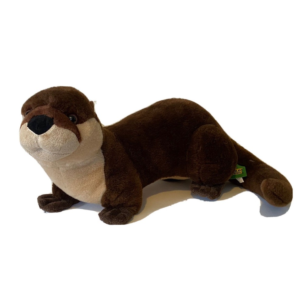 Wild Republic 15" Sea River Otter Stuffed Plush Zoo Animal Cute Brown